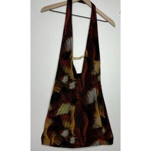 Pretty Little Thing Halter Babydoll Dress 10 Dark Fairy Y2K Plunge Artsy Goth